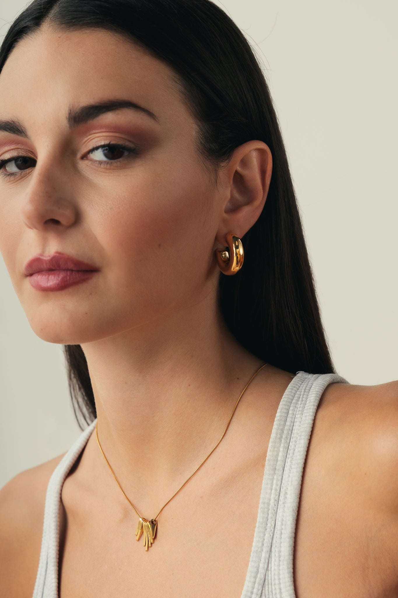 COPPIA ORECCHINI A CERCHIO OVER