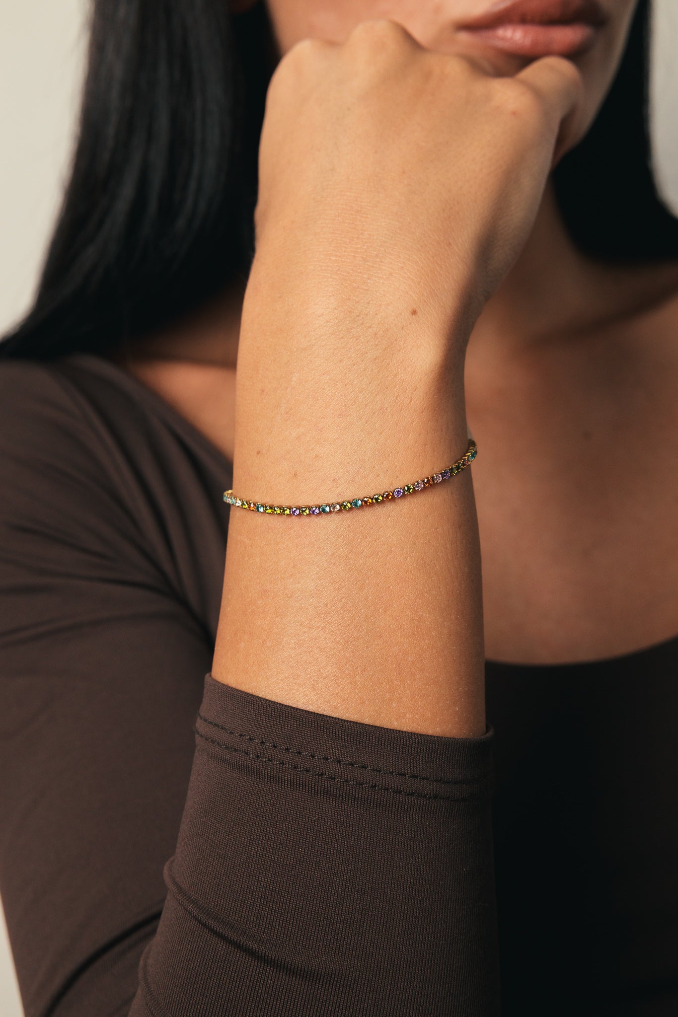 Bracciale Tennis Lumen Color Donna Indossato