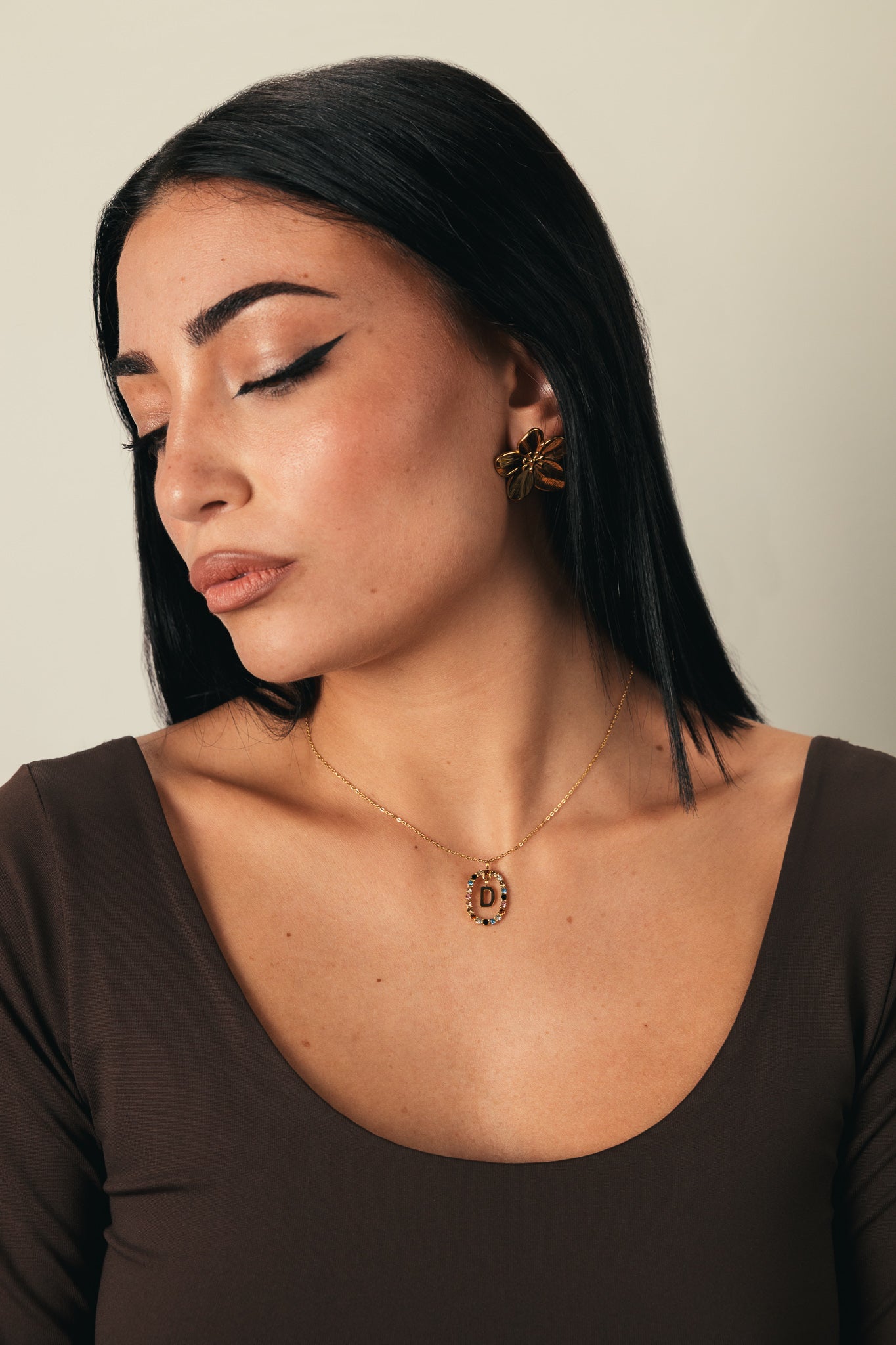 COLLANA CON LETTERA D