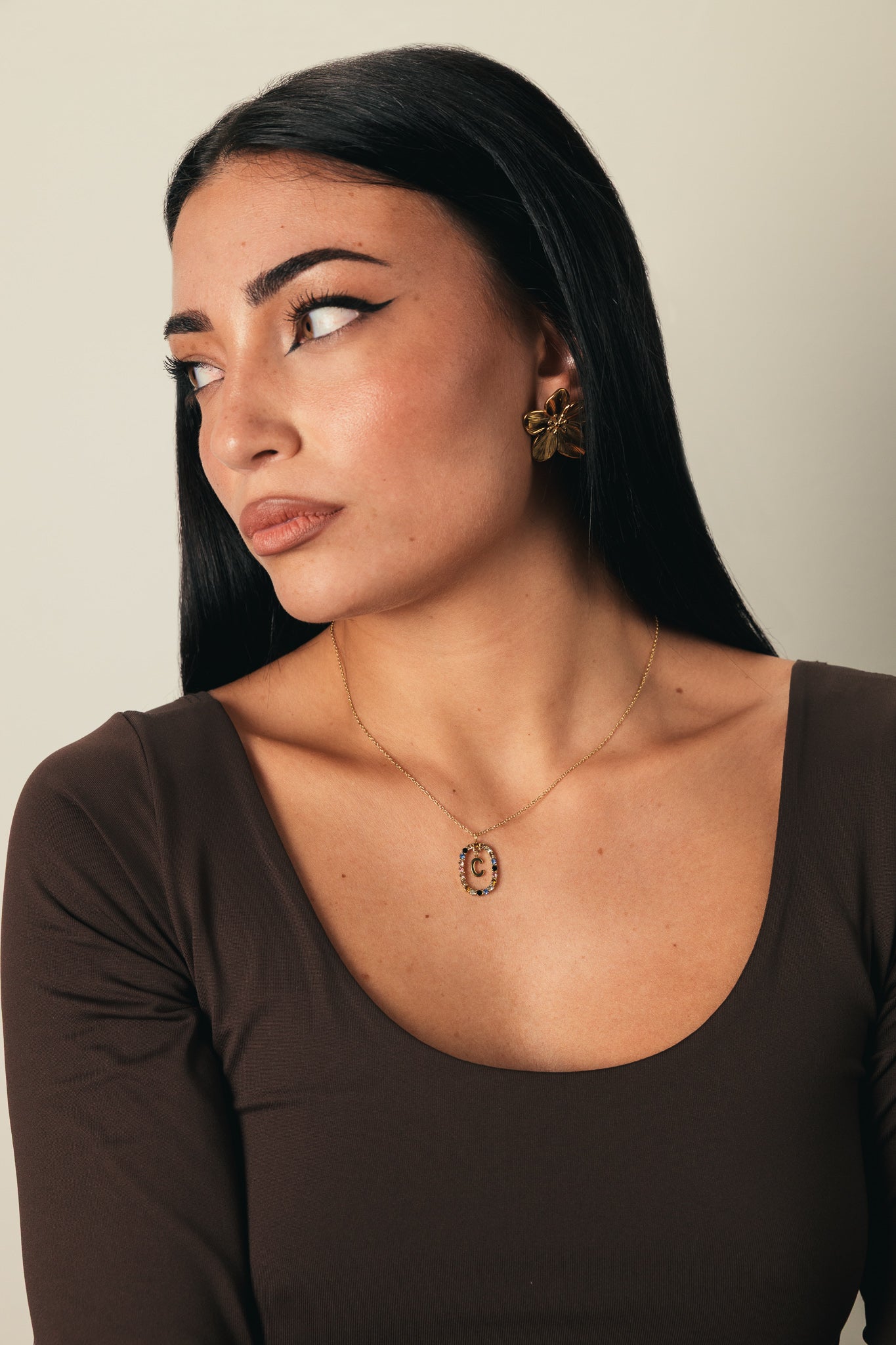 COLLANA CON LETTERA C