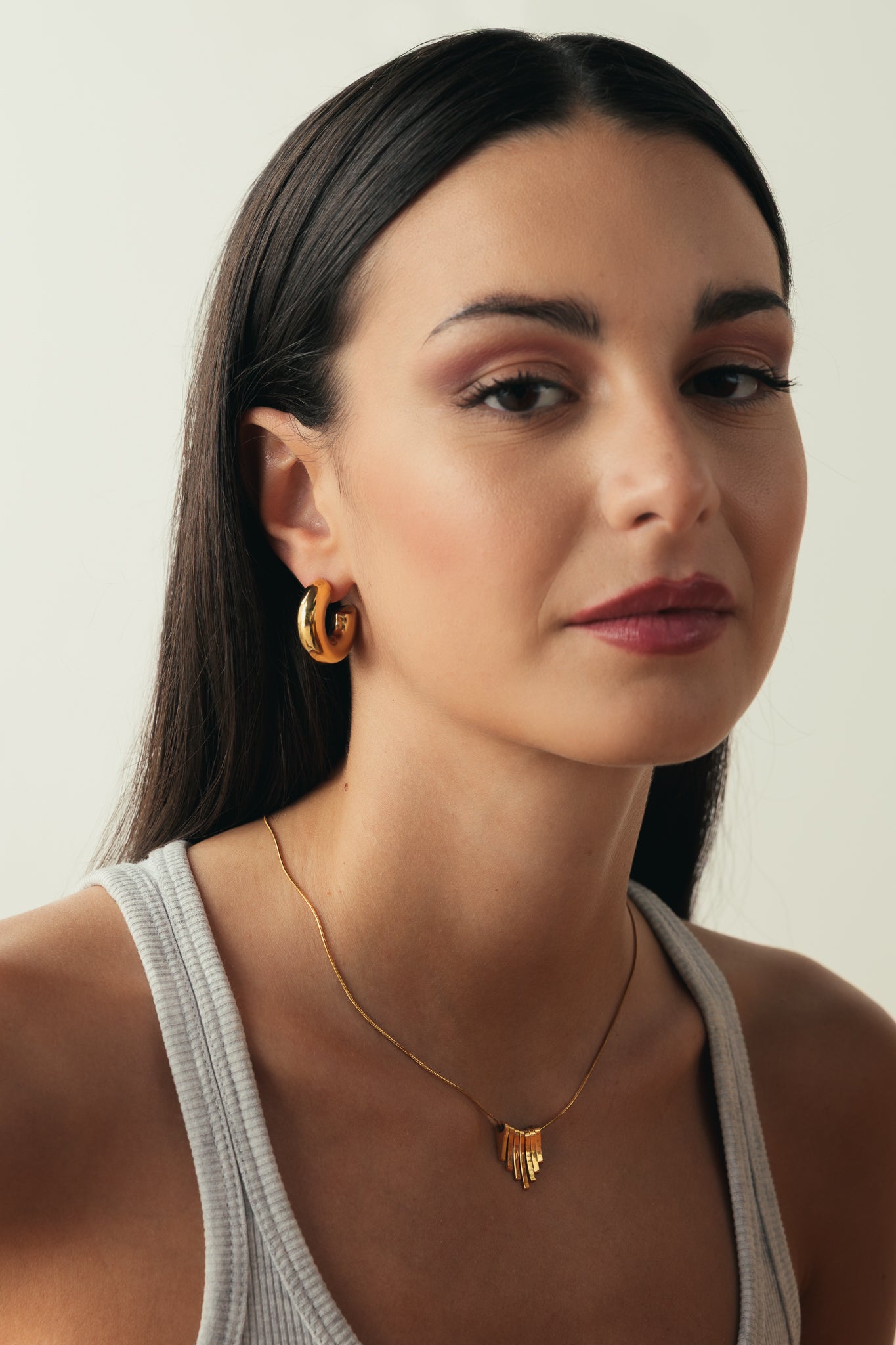 COPPIA ORECCHINI A CERCHIO OVER