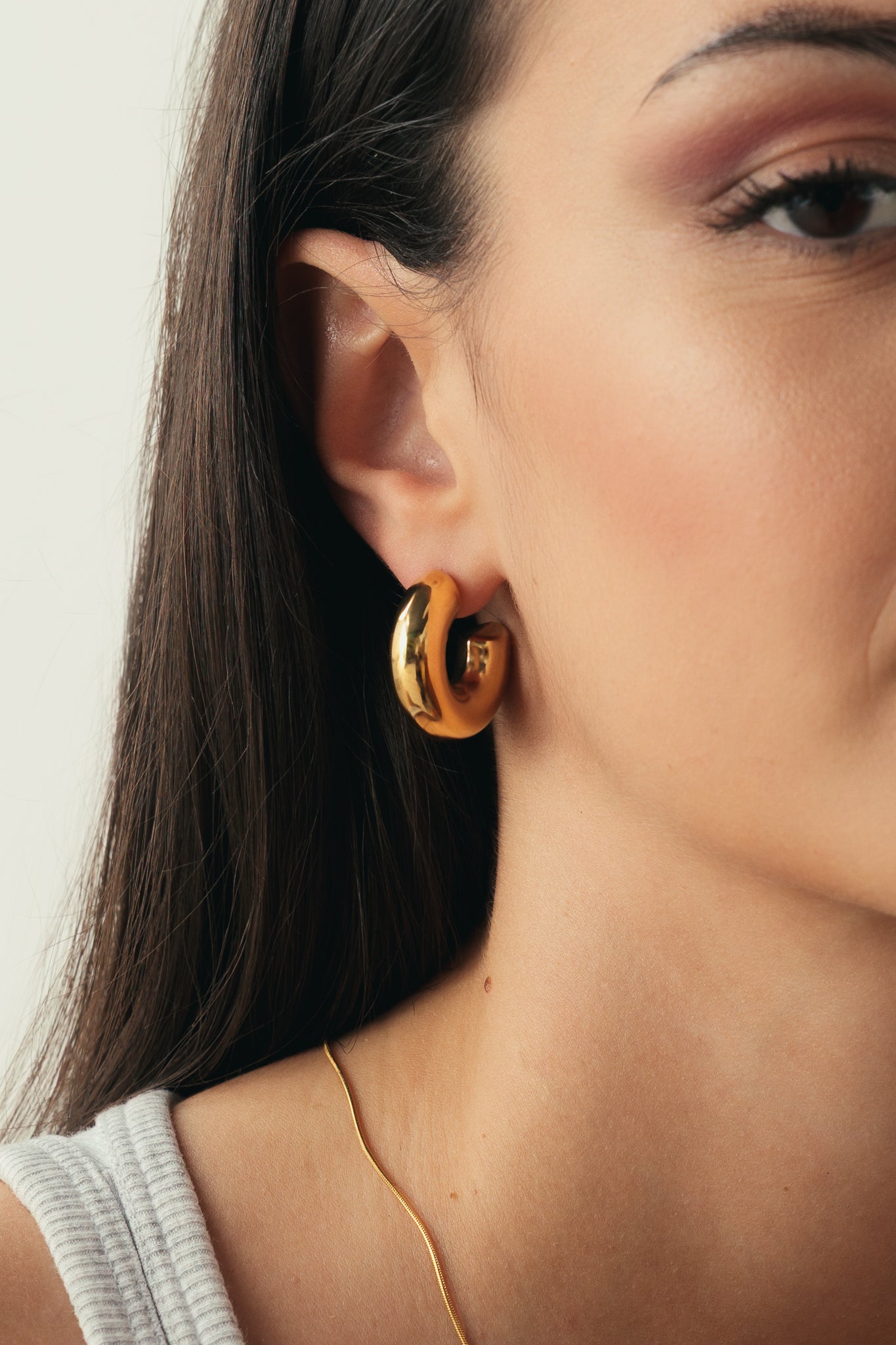 COPPIA ORECCHINI A CERCHIO OVER