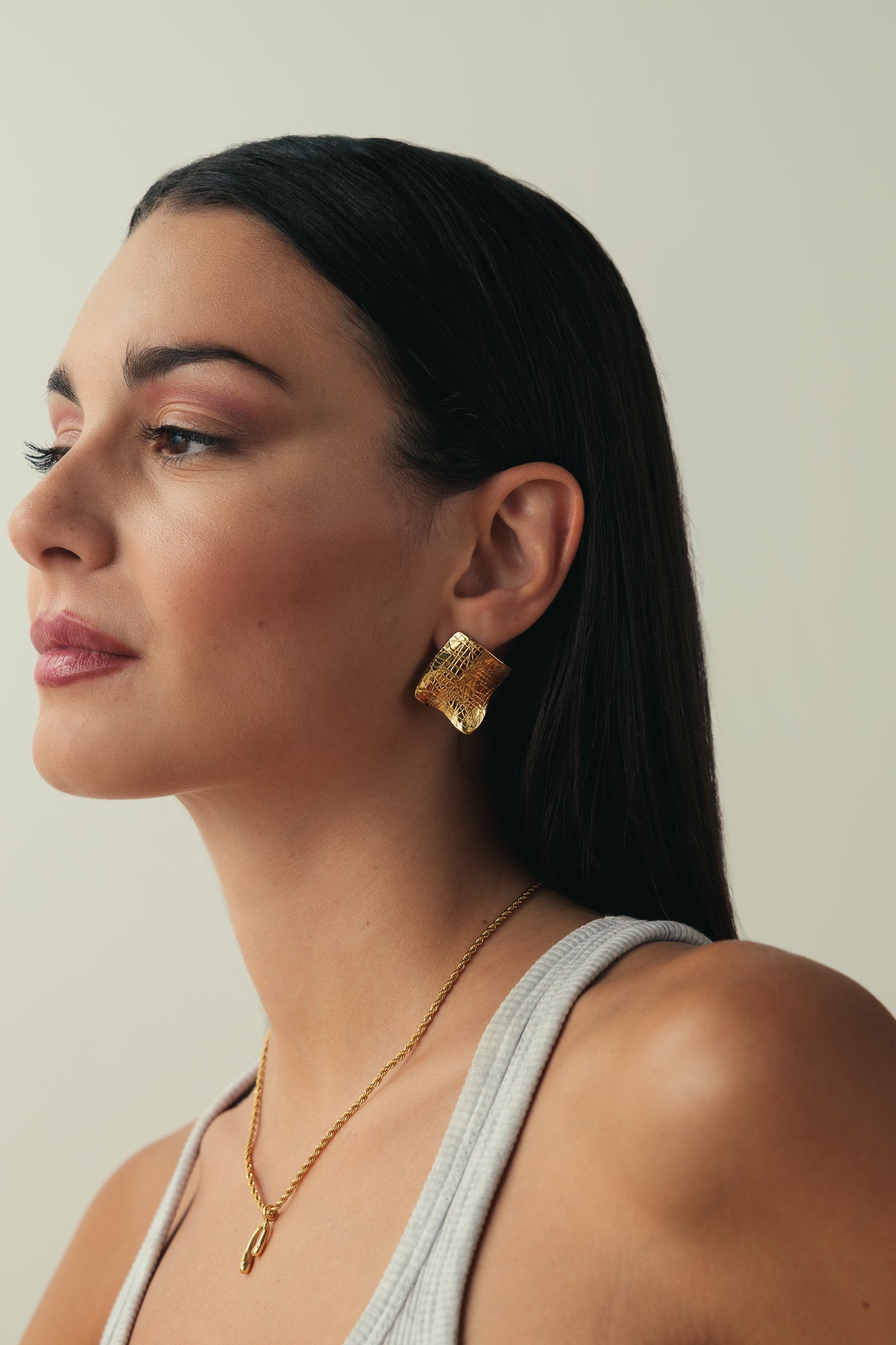 COPPIA ORECCHINI SQUADRATO SOFT LEAF